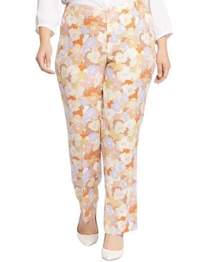 NYDJ Plus Marilyn Sunset Grove Trouser Jean - White
