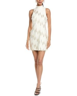 Cinq À Sept Cascade Bugle Micky Mini Dress - White