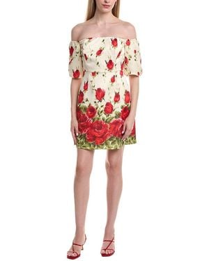 FLORA BEA NYC Cassandra Off The Shoulder Dress - Red