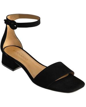 Bernardo Jalena Suede Low Heel Sandal - Black
