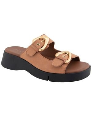 Aerosoles Faith Suede Flat Sandal - Brown