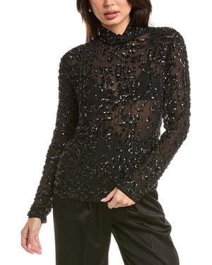 Tom Ford Silk Embellished Top - Black
