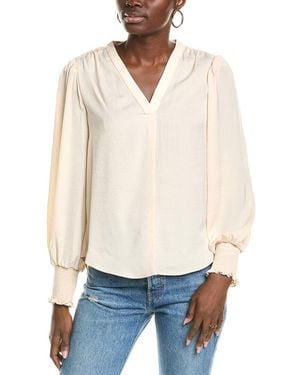 Vince Camuto V-Neck Blouse - White