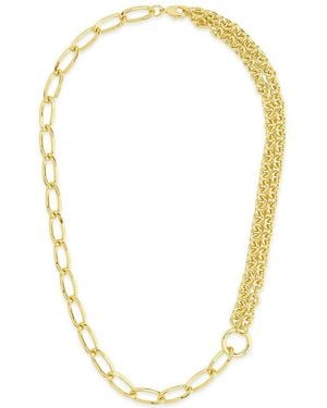 Sterling Forever 14K Plated Milan Layered Chain Necklace - Metallic