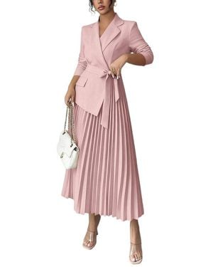 XIRELLI Solid Maxi Dress - Pink