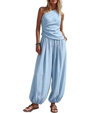AUGUST 1987 Top & Pant Set - Blue
