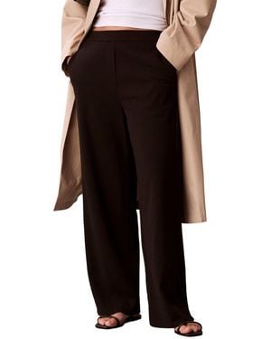 Calvin Klein Stretch Crepe Travel Pant - Black