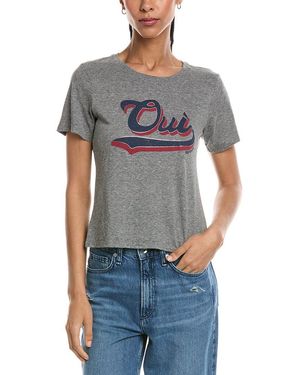 Cinq À Sept Vintage Oui Mon Amour Shrunken T-Shirt - Grey