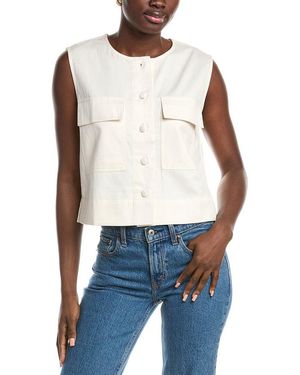 French Connection Twill Vest - Blue