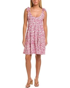 Stella Parker Bow Shoulder Tiered Mini Dress
