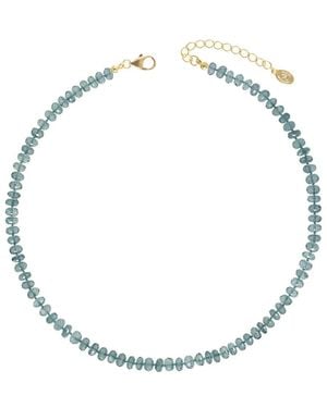 Rachel Reinhardt Jewelry 14k Over Silver Quartz Knotted Silk Necklace - Metallic