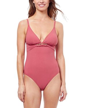 Gottex Unchain My Heart V-neck One-piece - Red