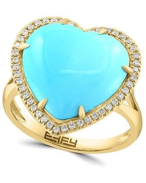 Effy Fine Jewelry 14K 5.37 Ct. Tw. Diamond & Ring - Blue