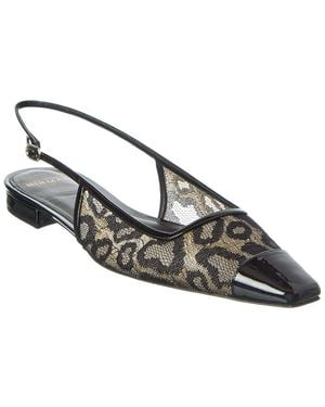 Alexandre Birman Olivia Lace Patent Flat - Metallic