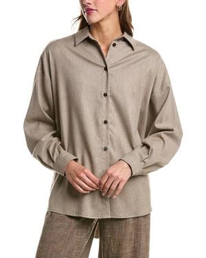 Cruna Ivy Oversized Wool-Blend Shirt - Natural