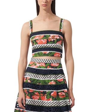 Carolina Herrera Thick Strap Crop Top - Black