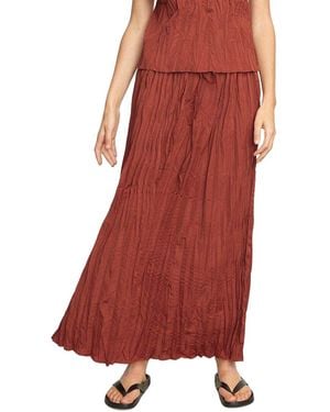 MODERN CITIZEN Ariel Tie-Front Crinkled Skirt - Red
