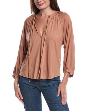 Nation Ltd Brylee Peasant Top - Blue