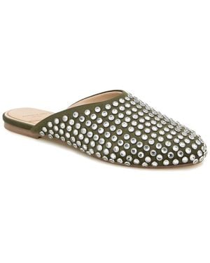 Kenneth Cole Almond Toe Saddie Mules - White