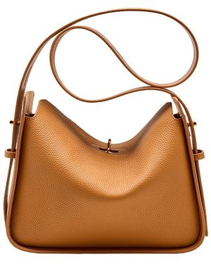 Adele Berto Leather Shoulder Bag - Brown