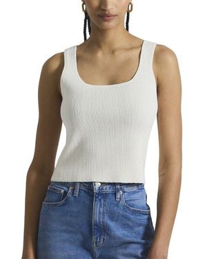 10 Crosby Derek Lam Sain Rib Knit Jumper Tank - Blue
