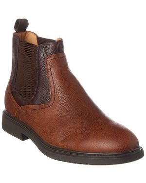 Brass Mark Leather Chelsea Boot - Brown