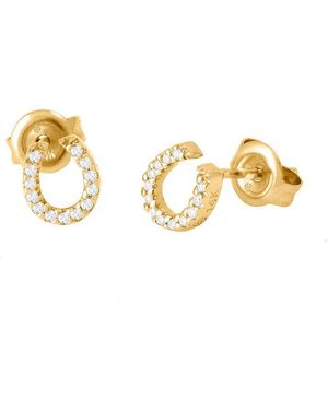Diamond Select Cuts 0.08 Ct. Tw. Diamond 14K Earrings - Metallic
