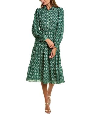 Max Studio Midi Shirtdress - Green