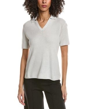Theory Open Collar Top - White