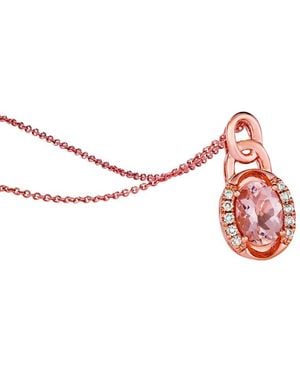 Le Vian Le Vian 14K Rose 0.96 Ct. Tw. Diamond & Morganite Pendant - Pink