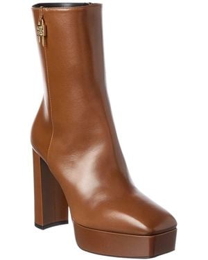 Givenchy G Lock Leather Platform Bootie - Brown