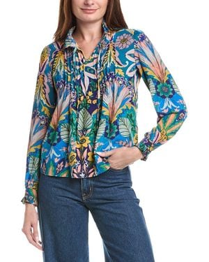 Nicole Miller Printed Top - Blue