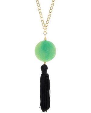 Kenneth Jay Lane 18k Plated Pendant Necklace - Multicolour