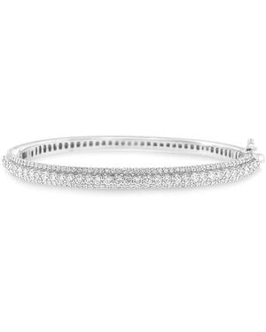 Haus of Brilliance 14K 3.12 Ct. Tw. Diamond Bangle Bracelet - White