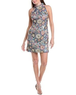 Rene Ruiz Halter Mini Dress - Blue