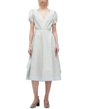 3.1 Phillip Lim Soft Tulip Sleeve V-Neck Dress - Grey
