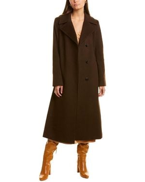 Sofiacashmere Notch Lapel Wool & Cashmere-blend Jacket - Brown