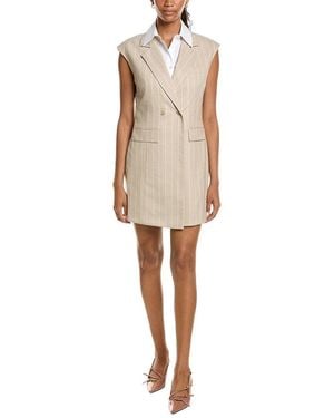 Kenneth Cole Twofer Blazer Dress - Natural