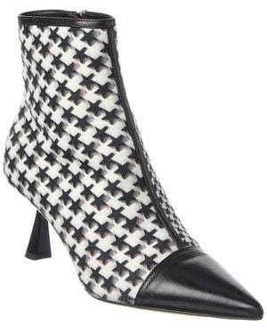 Jimmy Choo Kix/Z Leather-Trim Bootie - Black