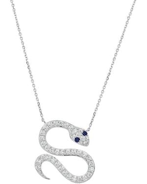 Sabrina Designs 14K 0.15 Ct. Tw. Diamond Snake Necklace - White