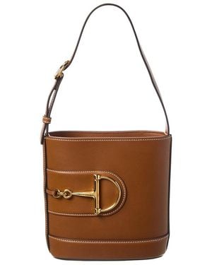 Gucci 73 Small Leather Bucket Bag - Brown