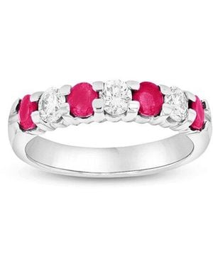 Diana M. Jewels Fine Jewelry 14k 1.02 Ct. Tw. Diamond & Ruby Ring - Pink
