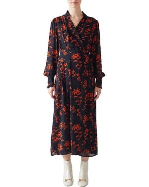 LK Bennett Odetta Viscose Dress - Red