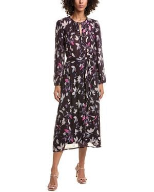 Bella Dahl Tie Waist Midi Dress - Purple