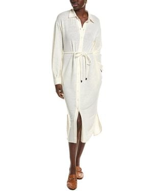 Max Mara Leisure Bormida Linen-Blend Shirtdress - White