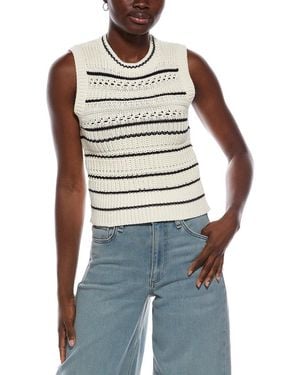 Madewell Tipped Stitch Femme Ellis Vest - Blue