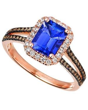 Le Vian Le Vian 14K Rose 1.87 Ct. Tw. Diamond & Tanzanite Ring - Blue