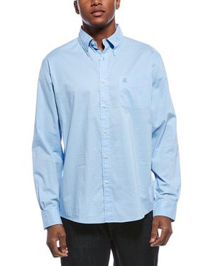 Brooks Brothers Solid Button Shirt - Blue