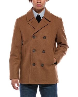 Nautica Wool-Blend Coat - Brown