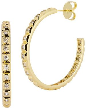 Glaze Jewelry Plated Cz Earrings - Metallic